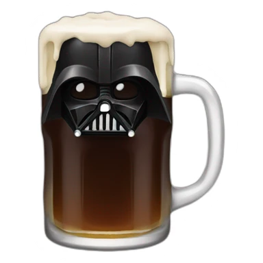 Dark vador drink beer sticker