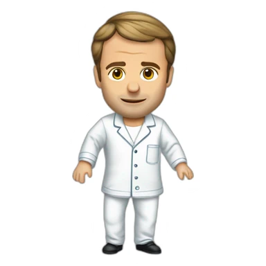 Emmanuel macron en pijama sticker