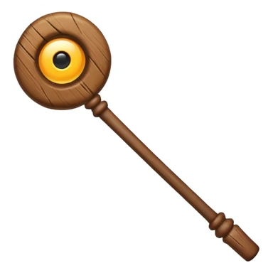 magic wooden staff with hole sticker
