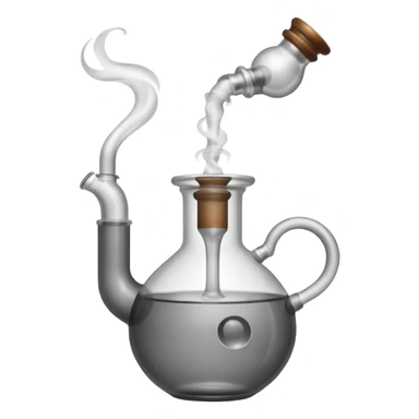 Bong with smoke sticker