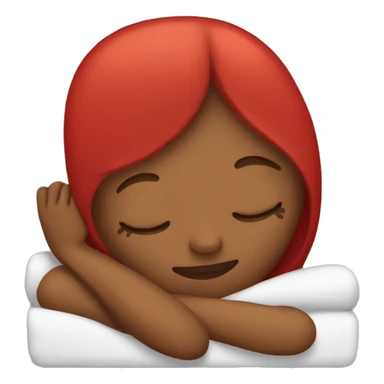 Red girl sleeping sticker