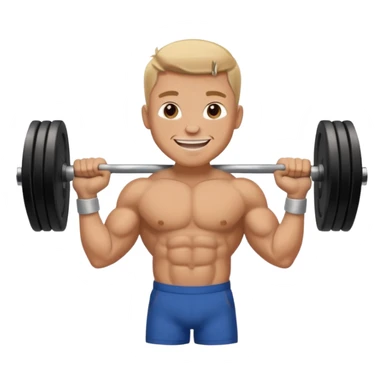 glorious gentlemen moustache lifting heavy weights and smiling sticker