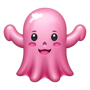 SPAM MEAT kawaii ghost EMOJI with bow sticker