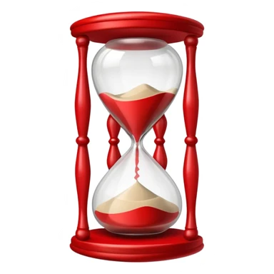 red hourglass sticker