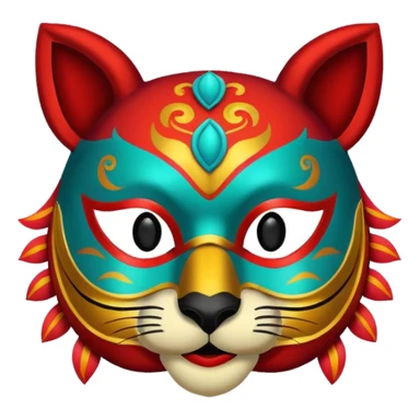 Festival themed animal Mask sticker