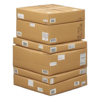 packages stacked up sticker