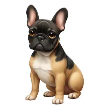 French bulldog with black face and tan body  sticker