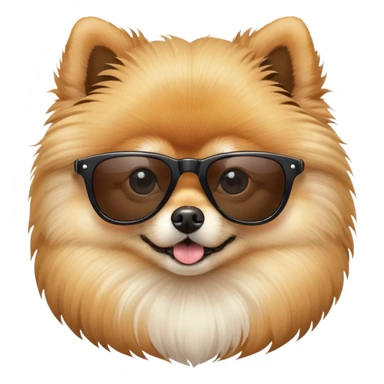 Pomeranian wearing sunglasses  sticker