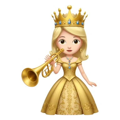 queen is playing on trumpet sticker
