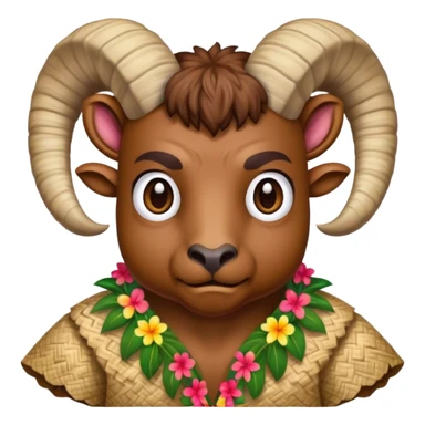 Mad ram in Hawaiian clothes sticker
