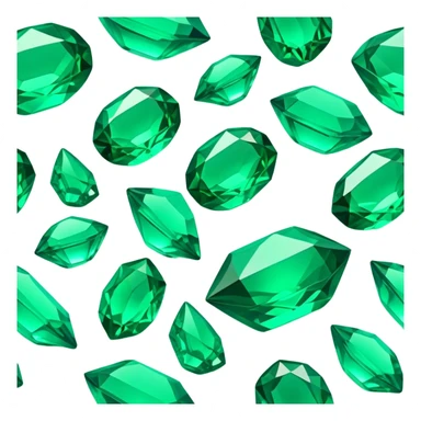 Cinematic Realistic Emerald Emoji, Deep and lush, with a vibrant green hue that catches light, creating a brilliant, sparkling effect across its polished surface. The facets of the gem catch the light in rich, deep reflections, radiating a sense of luxury and nature. Soft glowing outline, capturing the essence of natural beauty and timeless elegance in a vivid emerald. sticker