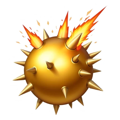 Golden bomb spikes exploding sticker
