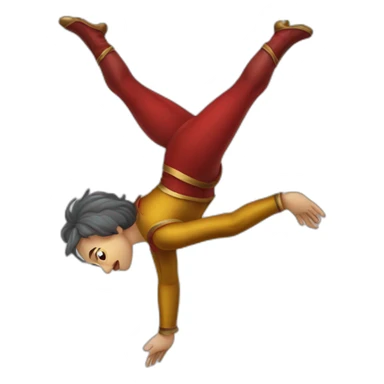 medieval circus acrobat doing a backflip sticker