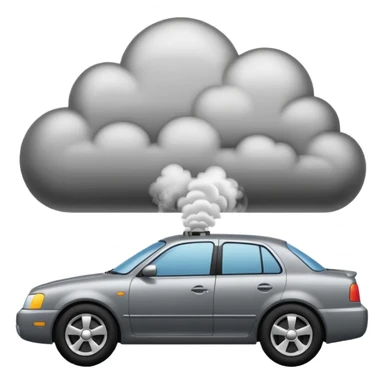 smoke coming out of a car silencer  sticker