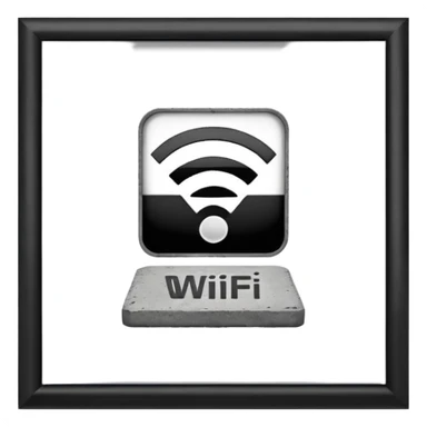 A Block saying "wifi" lying on a street in a quiet village sticker