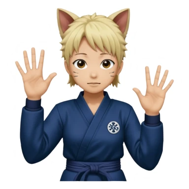 Megumi divine dogs hands sign from jujutsu kaisen  sticker