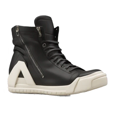 Rick owens geobasket sneaker detailed sticker