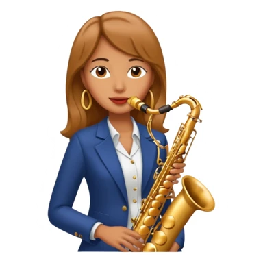 woman Swing jazz musician playing saxophone sticker