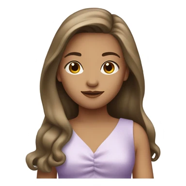 Girl wearing lilac dress with white/tan skin  sticker