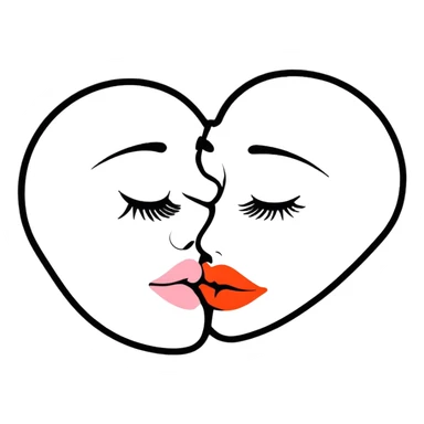 Big kiss sticker