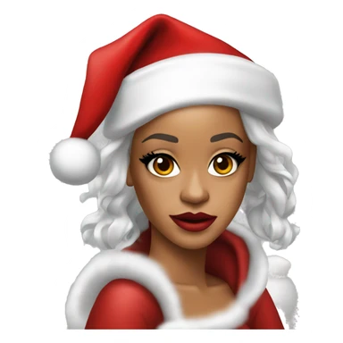 Rihanna as santa claus sticker