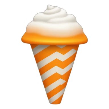 UN CONO DE TRÁFICO NARANJA CON LÍNEAS BLANCAS sticker