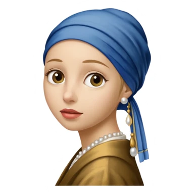 Girl with a Pearl Earring painting sticker