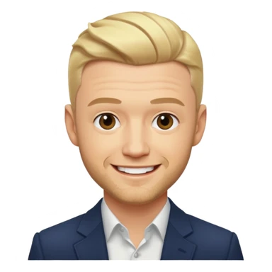 Justin Timberlake with blonde hair sticker