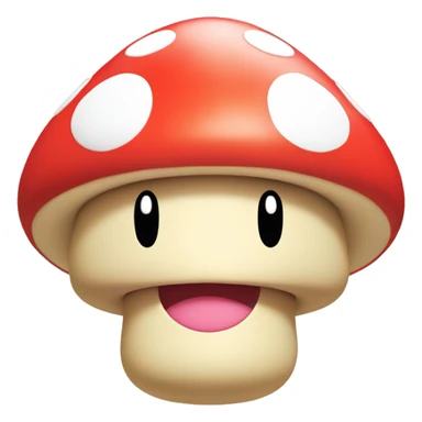 Mario-style Toadstool Mushroom Princess Peach sticker