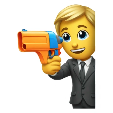 Ecommerce Sales person peeking a corner with a water gun sticker