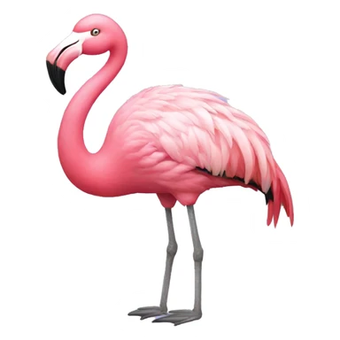 Flamingo with a bow  sticker
