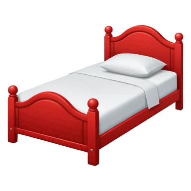 single red bed sticker