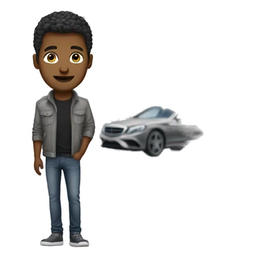 Guy with grey Mercedes-Benz S 63 AMG, sticker