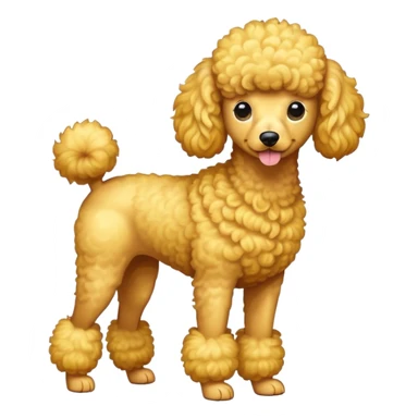 Skinny yellow poodle sticker