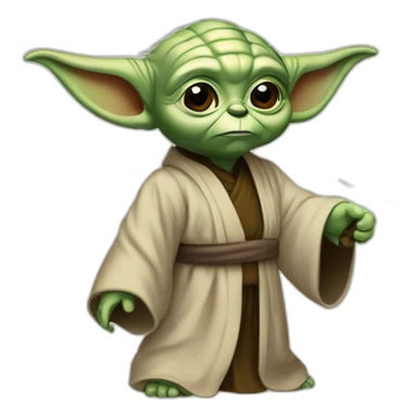 bebe yoda qui fait un pouce en l air sticker