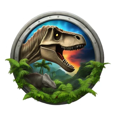 Jurassic Park logo sticker