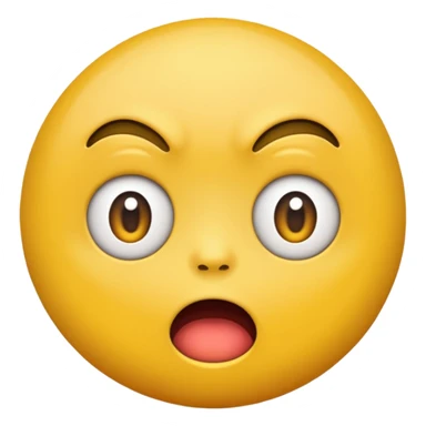 regular emoji but with a look of disgust and shock sticker
