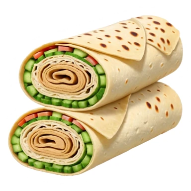 
Lavash roll with turkey, avocado sauce, cucumber sticker