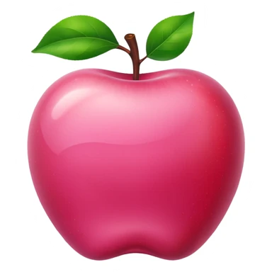 Light pink apple with leaf sticker