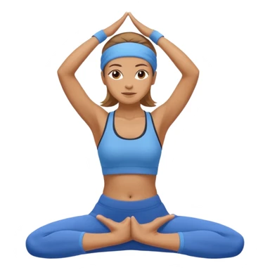 Yoga woman with blue sweatband sticker