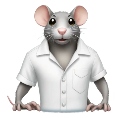 rat ironing a shirt sticker