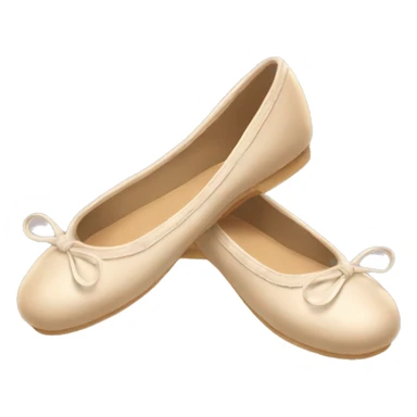 Beige aesthetic Ballerina shoes  sticker