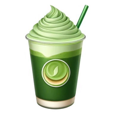 dark emerald aesthetic matcha latte sticker