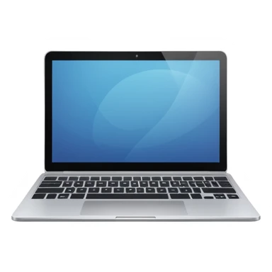 simple laptop no visible keys sticker