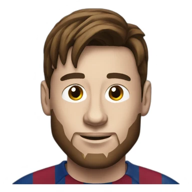 messi with barcelona jersey sticker