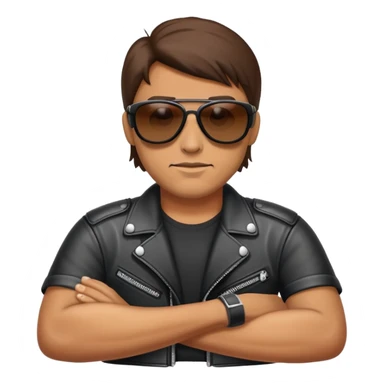 Biker with sunglasses sticker