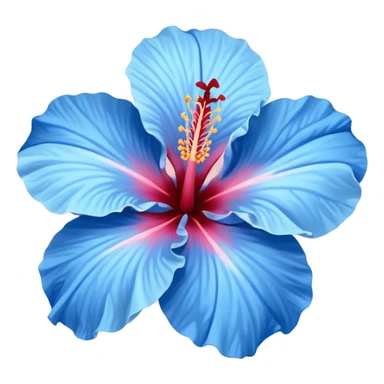 hibiscus flower blue sticker