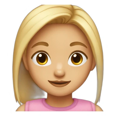 girl showing cuty and love sticker