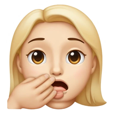 face whispering, hand cupped to mouth, classic emoji look sticker