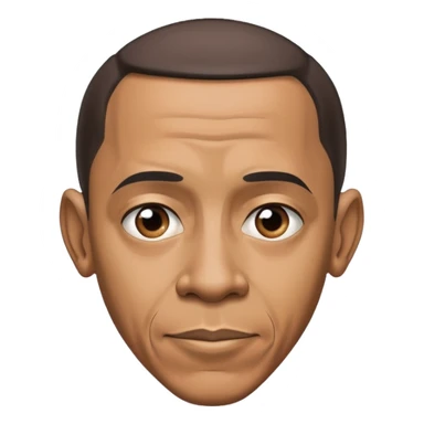 barrack obama with a insanley large forhead sticker